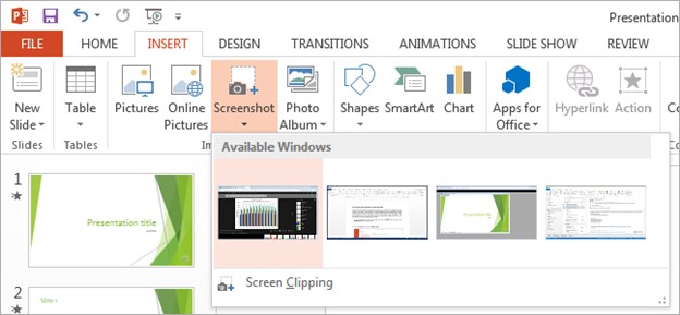 Selecting Screen Clipping