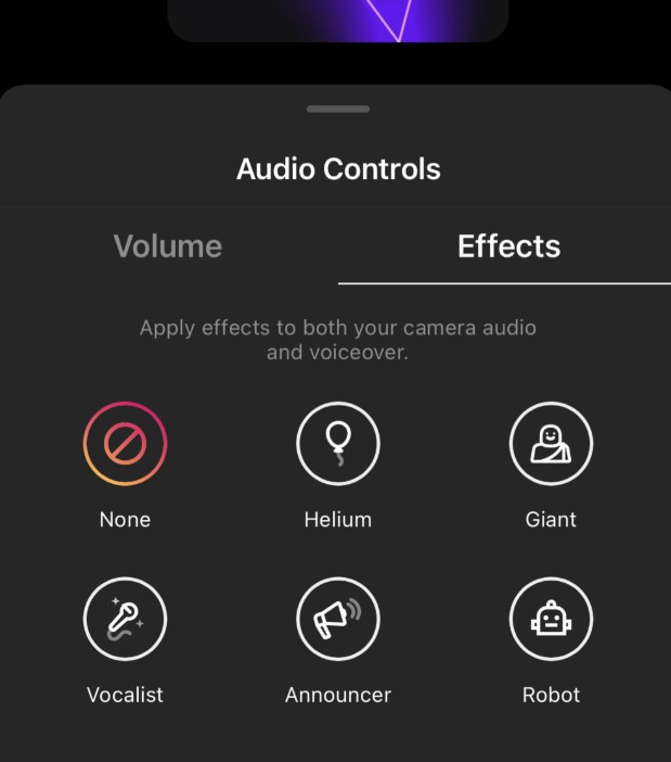 Select Voice Effects