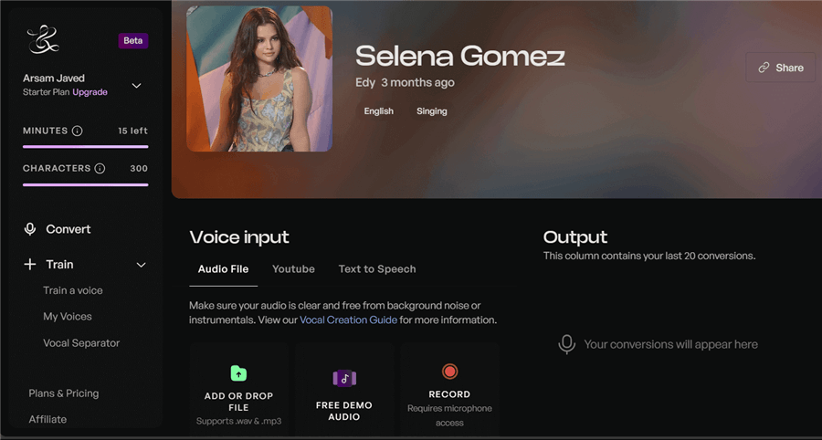 Selena Gomez Voice Changer - Kits.Ai