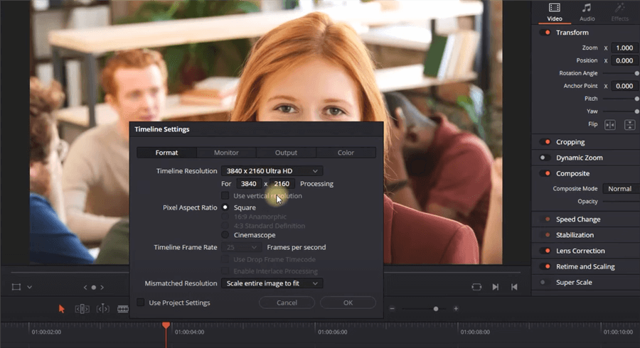 Set the Resolution to 4K