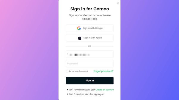 Sign In To TalkEze