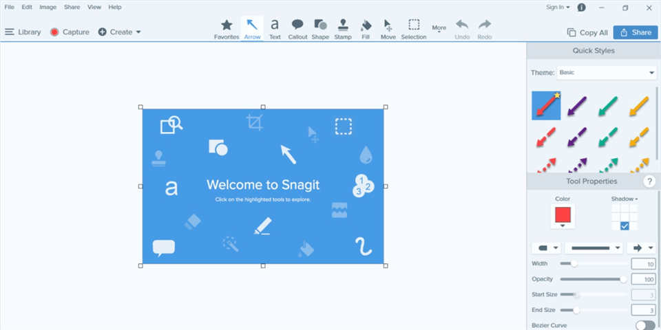 Snagit Interface