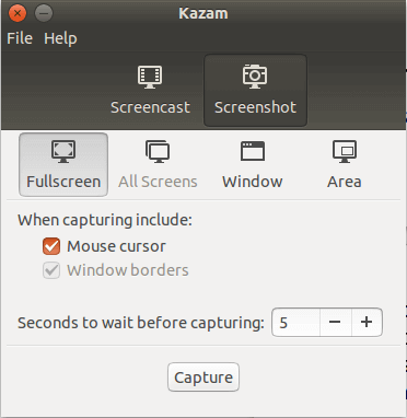Ubuntu Screenshot Tool - Kazam