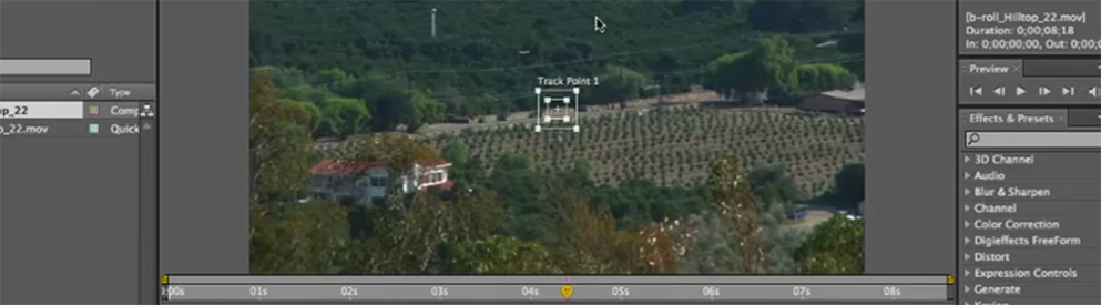 Select the Stabilized Motion Feature