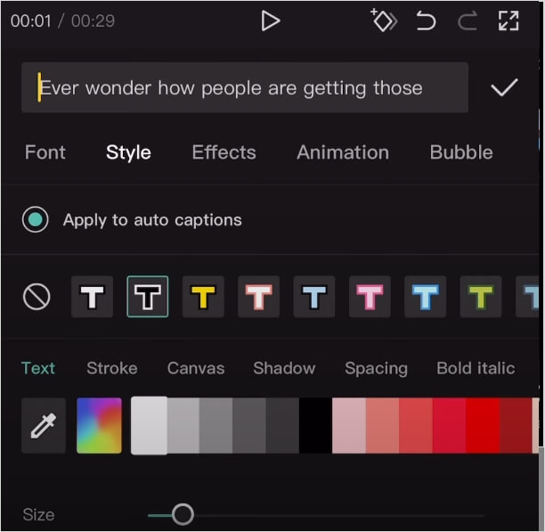 Customize the appearance of your captions