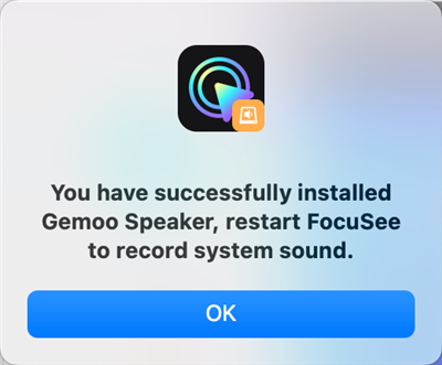 Successfully Install Gemoo Speaker Installer