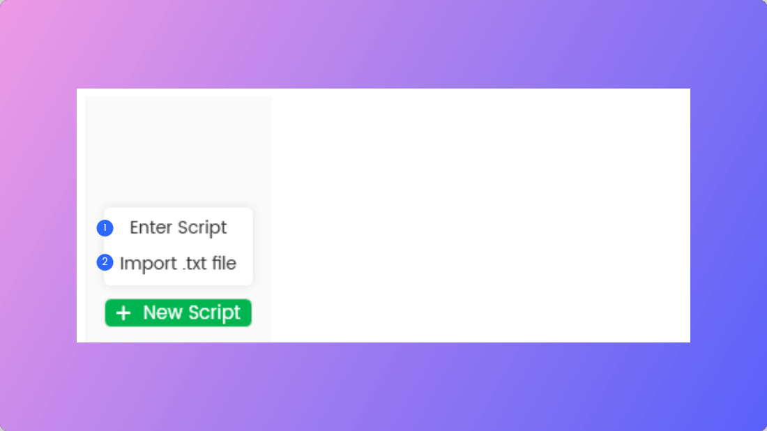 Add New Script