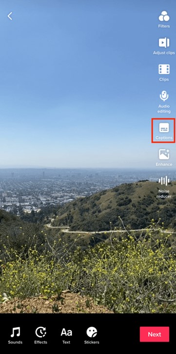 Tap Captions on The Right 