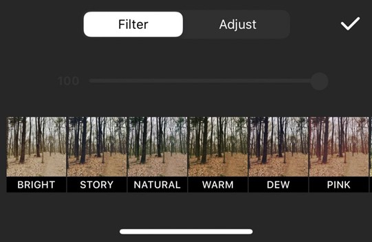 Tap on the Filter Option