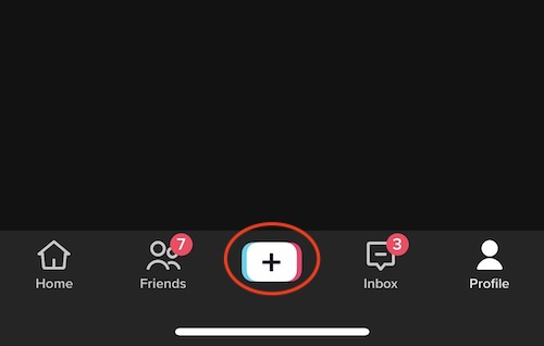 Tap Plus Sign To Add Video