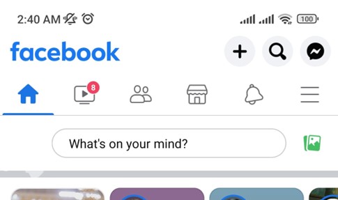 Tap Whats On Your Mind Status Box