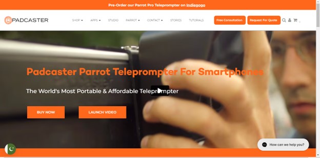 Padcaster Parrot Teleprompter