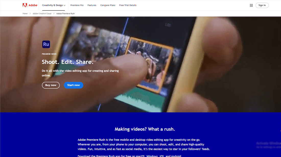 TikTok Video Editing Apps - Adobe Premiere Rush