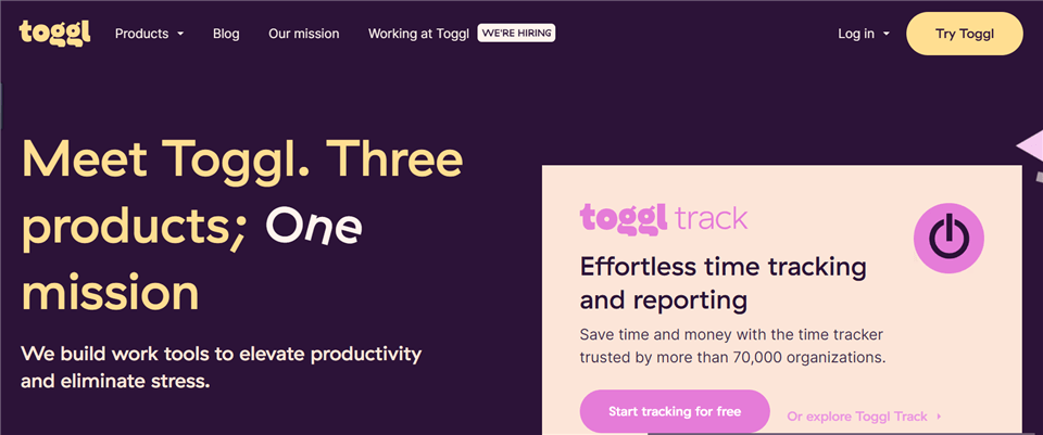 Best Time Tracking Software - Toggl