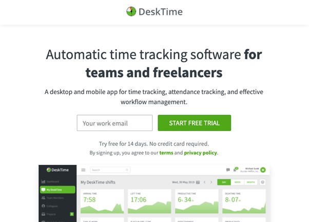 Toggl Alternative - DeskTime