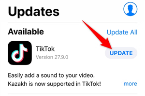 Upload TikTok on iPhone