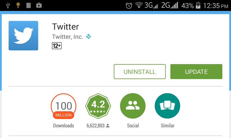 Update Twitter APP