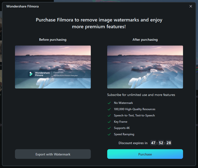 Upgrade to Filmora Pro