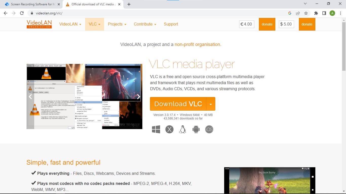 Video Capture Software Mac - VLC Media Player