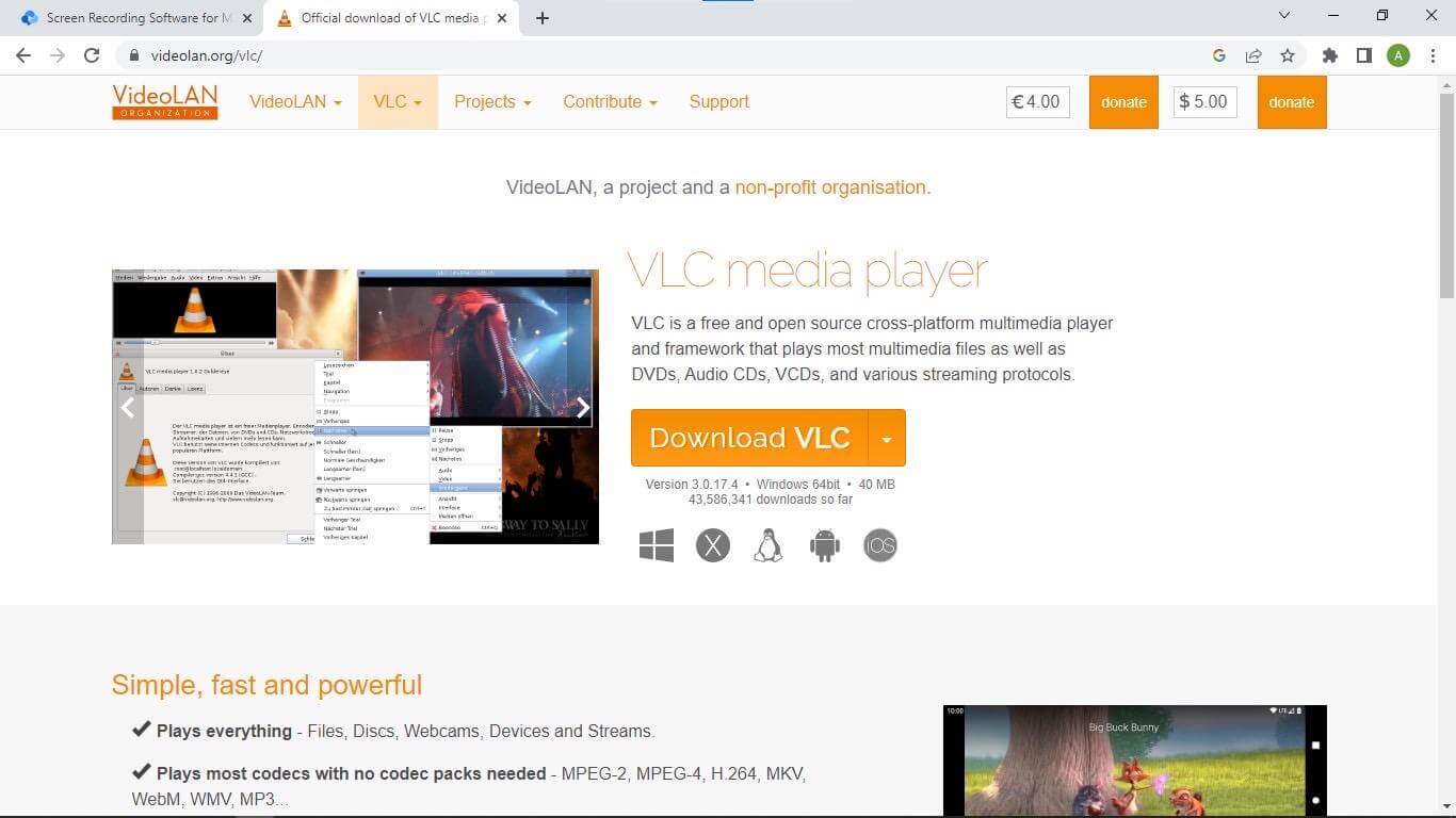 Video Capture Software Mac - VLC Media Player