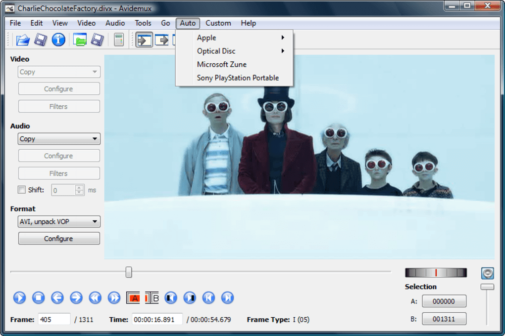 Avidemux Interface