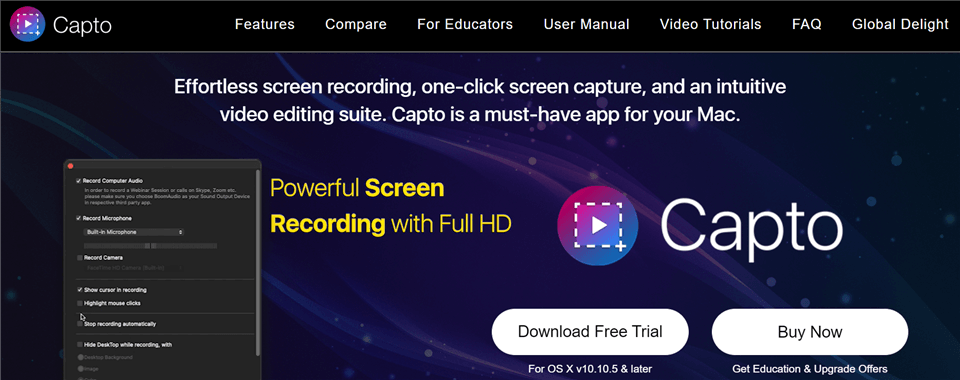 Mac Video Recordig Software - Capto