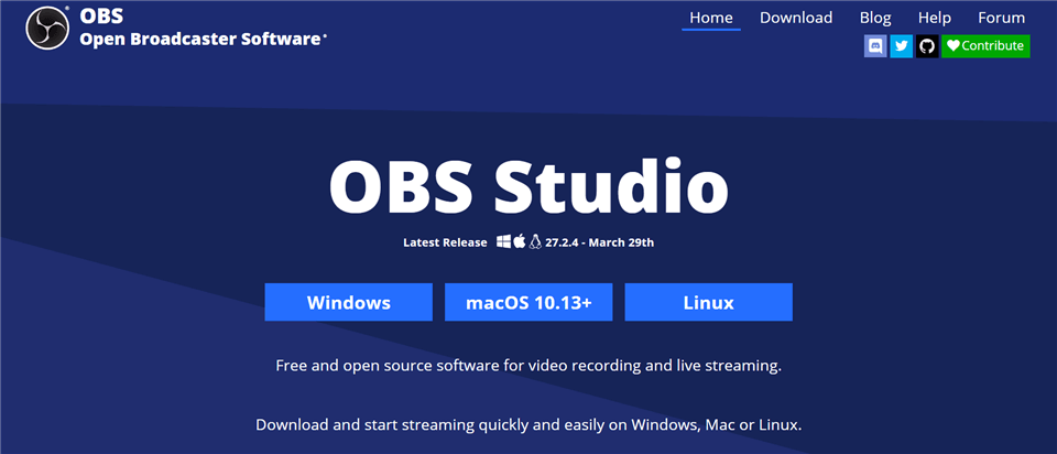 Open Source Screen Recorder - OBS Studio