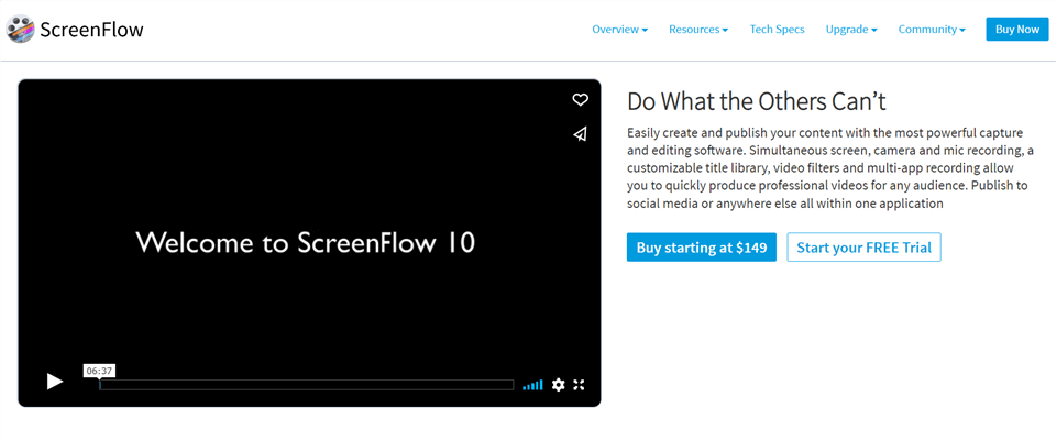 Mac Video Recordig Software - ScreenFlow