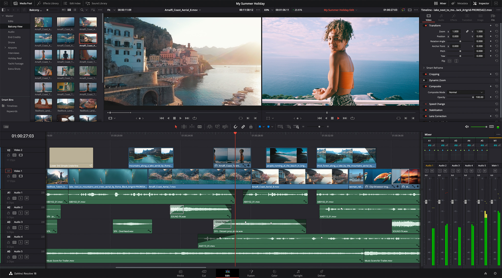 Video Zoom Editor - DaVinci Resolve