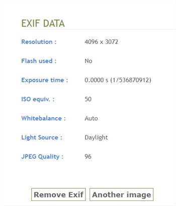 View and Remove Exif Data