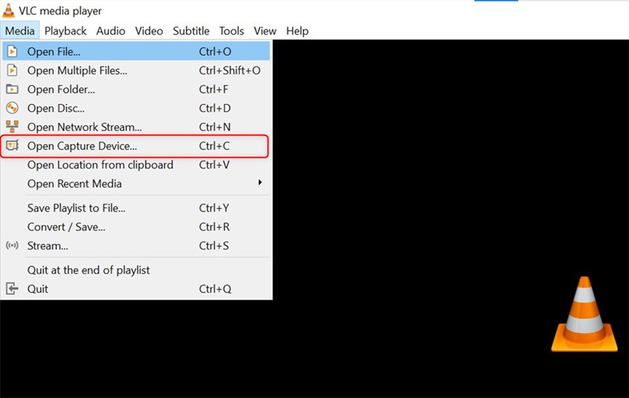 Click on Open Capture Device
