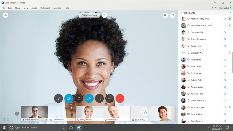 Webex Meetings Interface