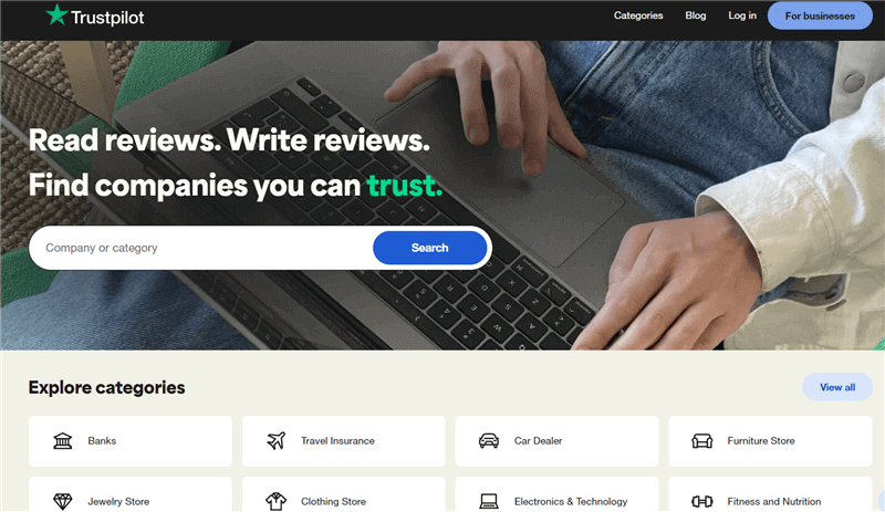 Online Feedback Tool - TrustPilot