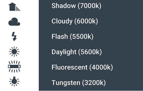 White Balance Settings