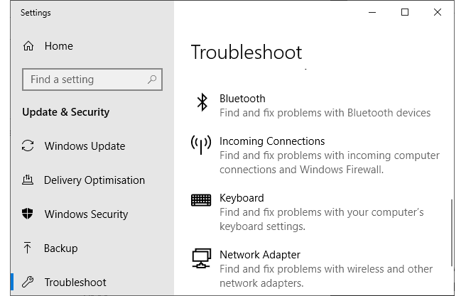 Repair by Hardware Troubleshooter