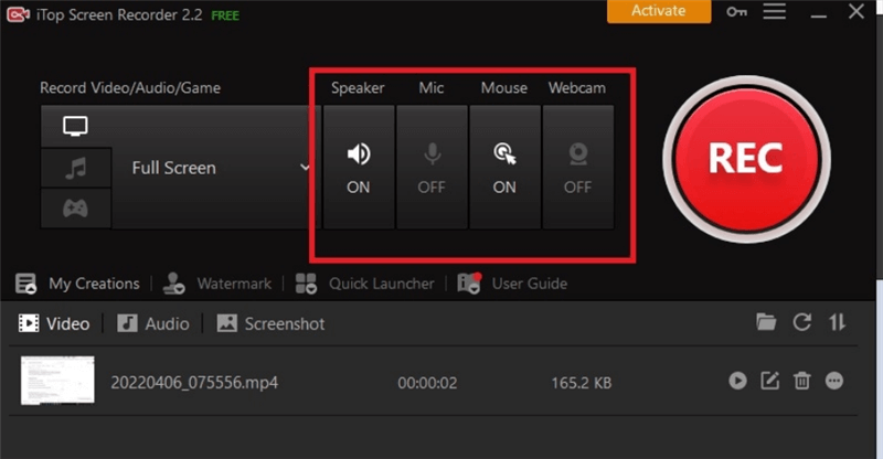 Windows Voice Recorder - iTop Screen Recorder