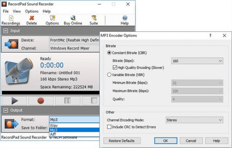 Windows Voice Recorder - RecordPAD