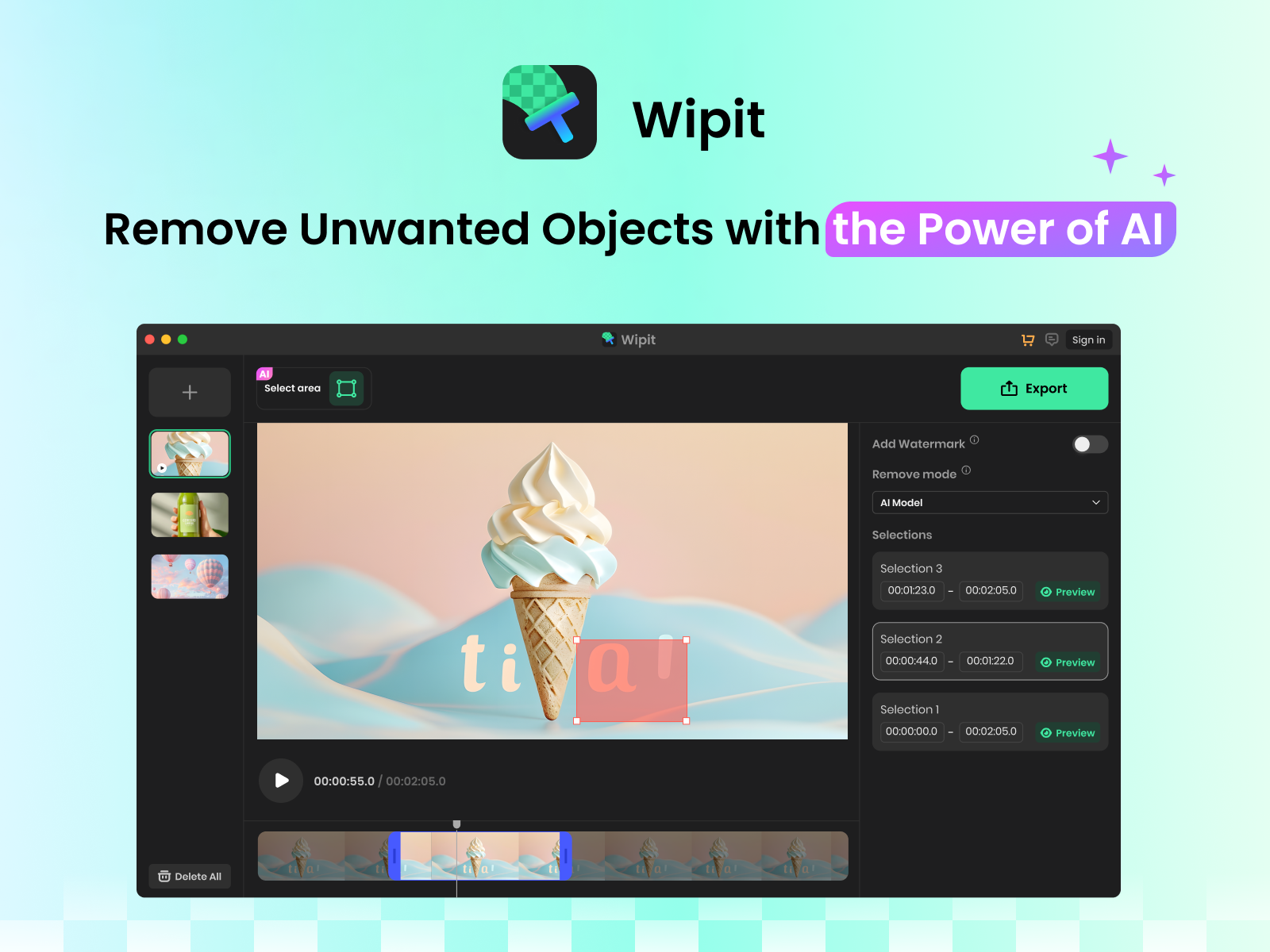 Best AI Waternark Remover - Wipit