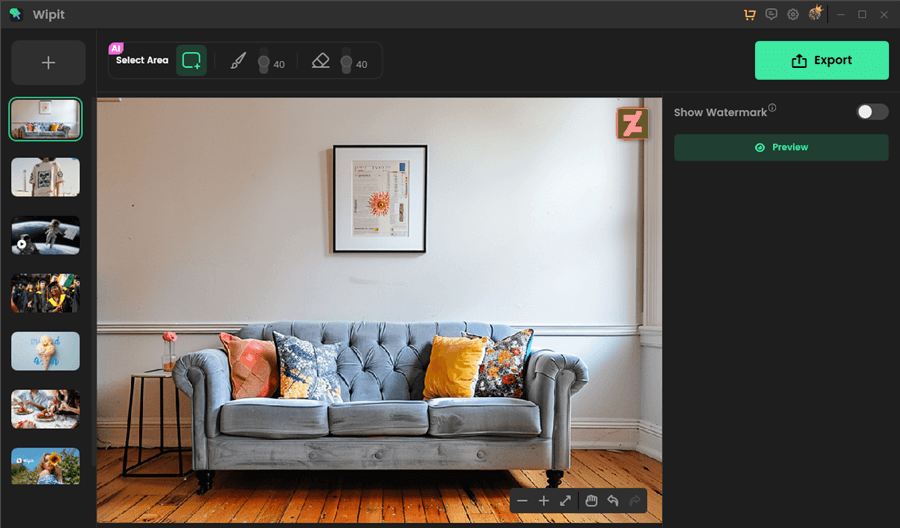 Select and Remove Deviantart Watermarks from Images with AI