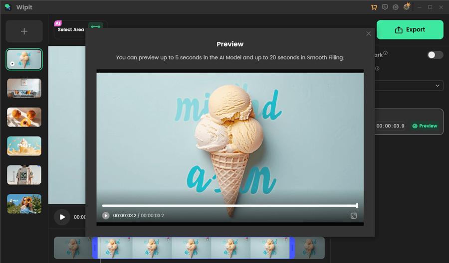 Preview Instagram Watermark Removal Effect