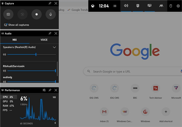 View Capture Menu