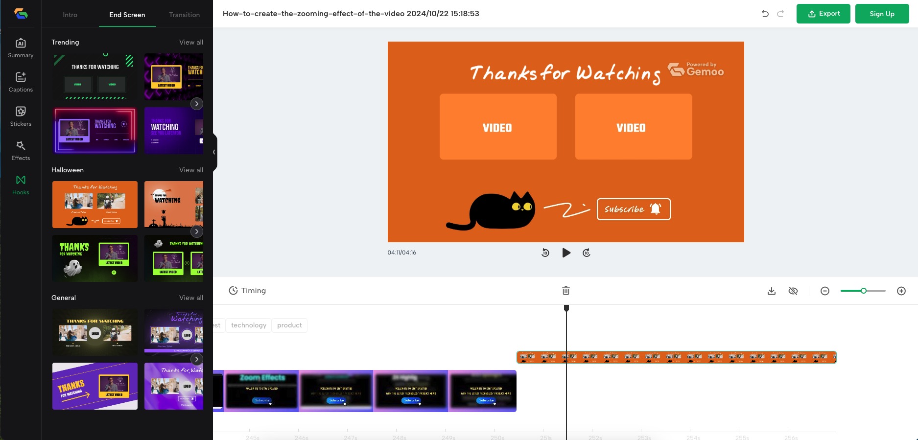 Add Outro to YouTube Video
