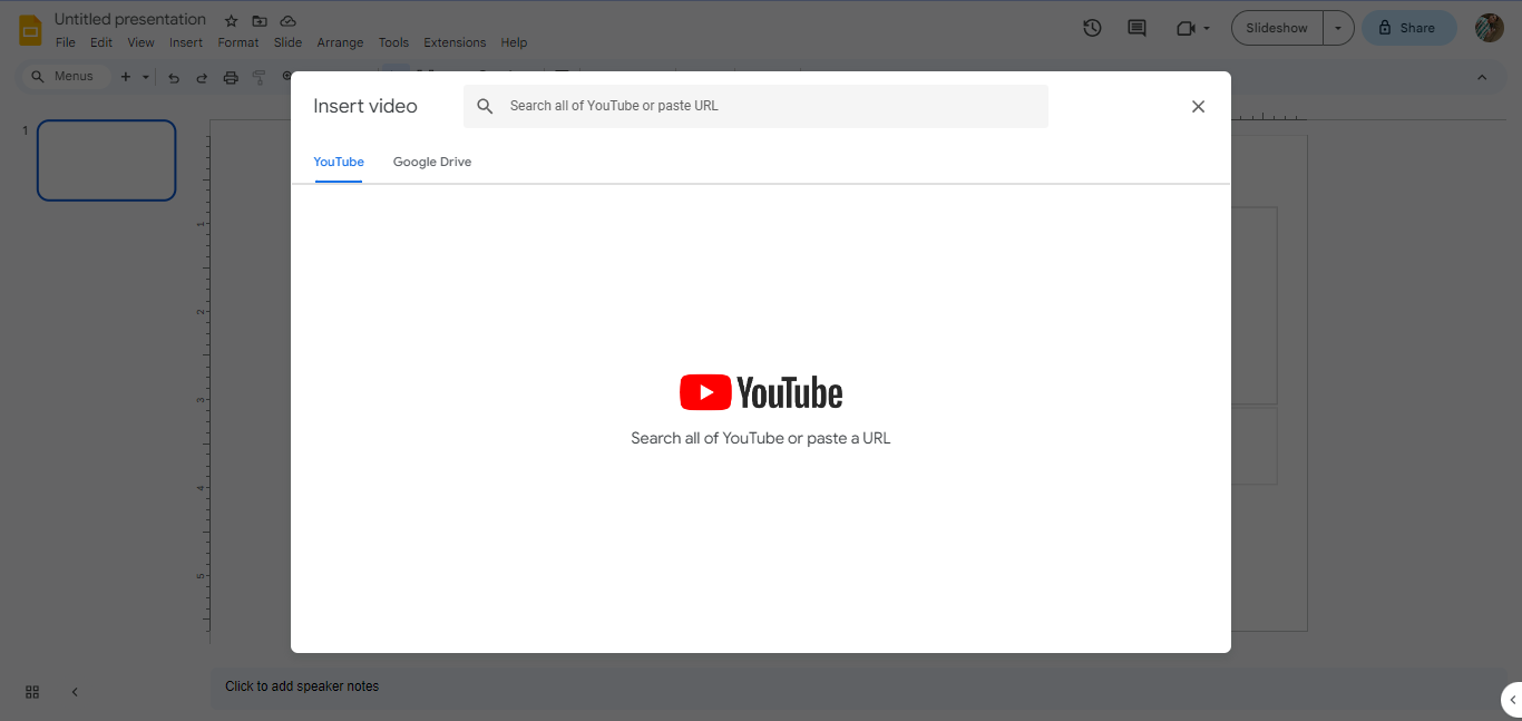 how to add a youtube video to google slides on ipad