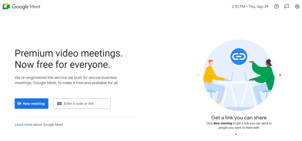 Zoom Alternatives - Google Meet
