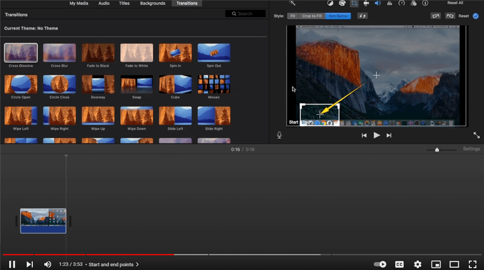 Zoom in on a video After Saving on iMovie