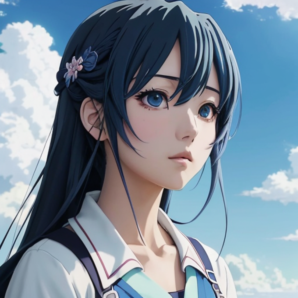 Premium Photo  Anime girl sad on a white background ai generation